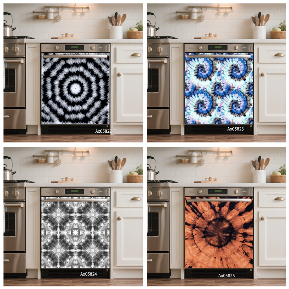 Shibori Tie Dye - Boho Tie-Dye Spiral Shibori Farbverlauf Spülmaschinen-Aufkleber