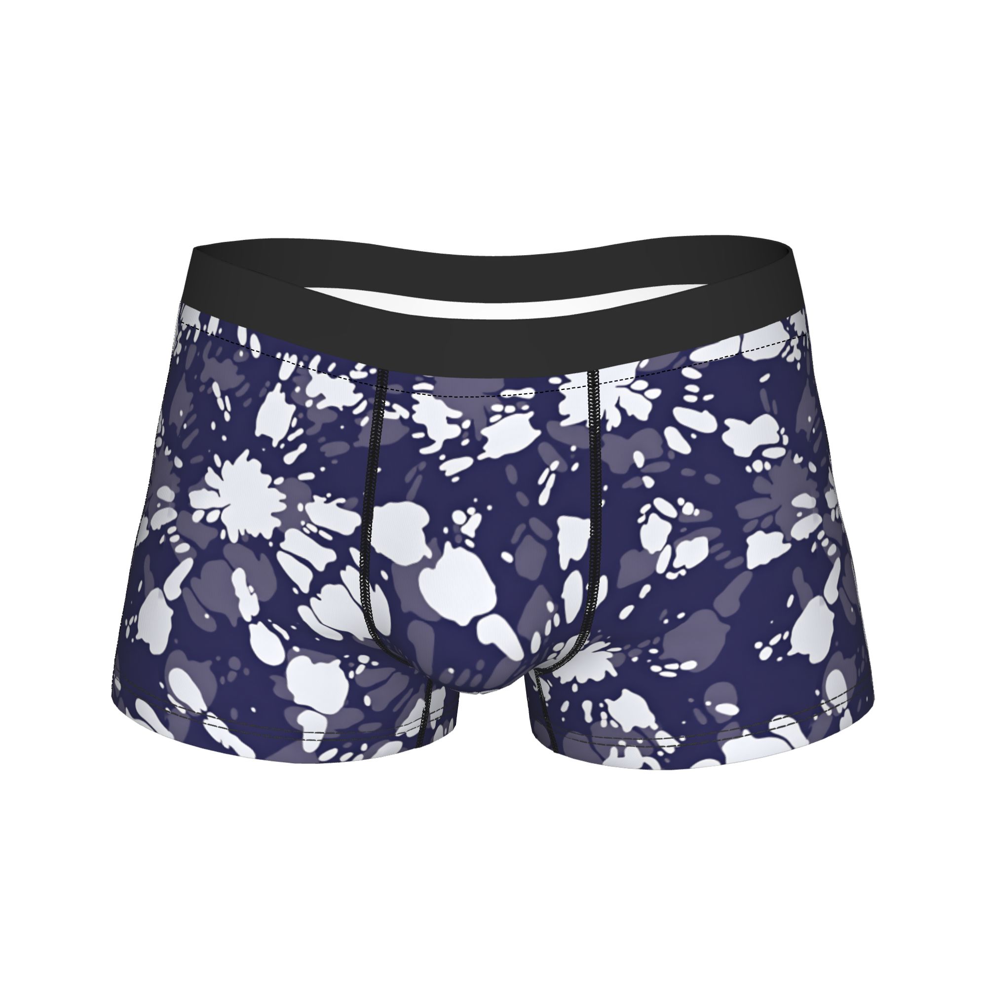 Shibori Tie Dye - Elegante, helle, einfarbige Tie-Dye-Shibori-Sonnenstrahl-Kreise-Boxershorts, 3D-Pouch-Unterwäsche, Boxershorts,