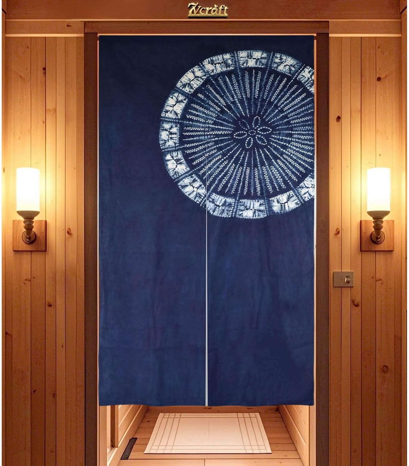 Shibori Tie Dye - Handgefärbter japanischer Vorhang/Shibori Tie-Dye-Türvorhang aus Baumwolle/verschiedene