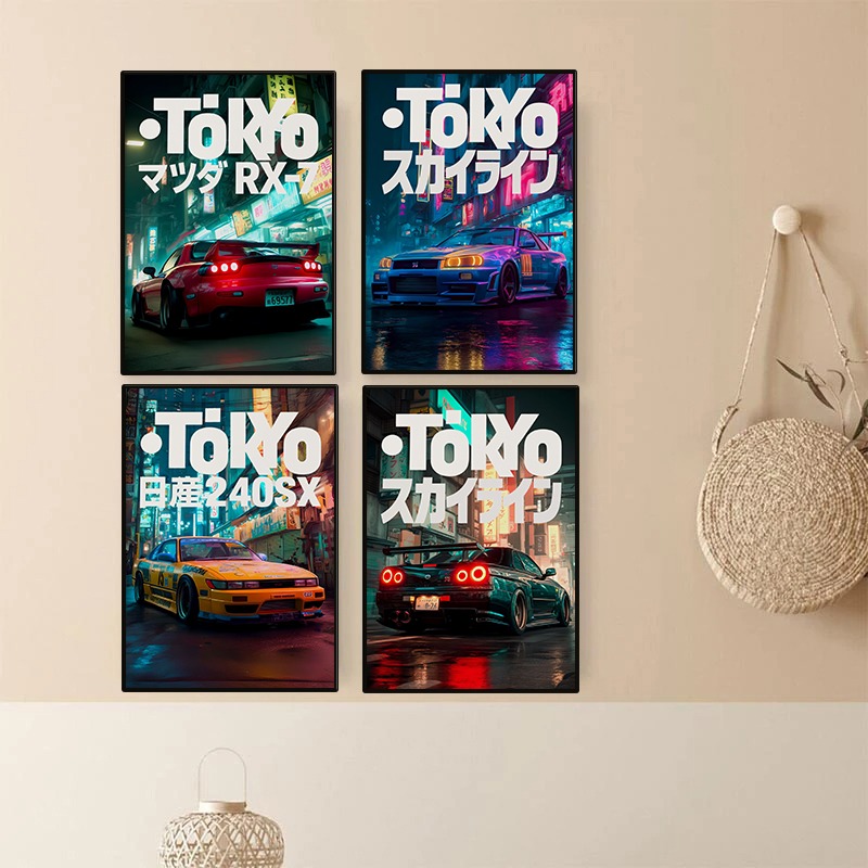 Vintage Tokyo JDM Auto Poster  – Japanese Tokyo Lifestyle Bewertung und Preis